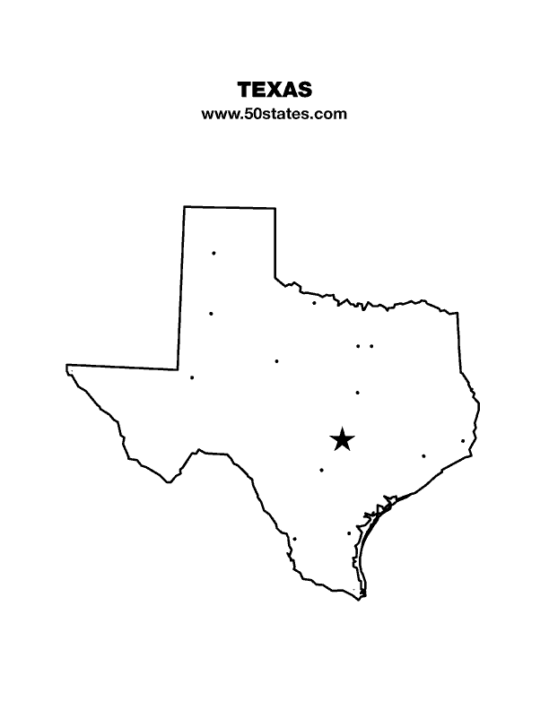 Texas map â