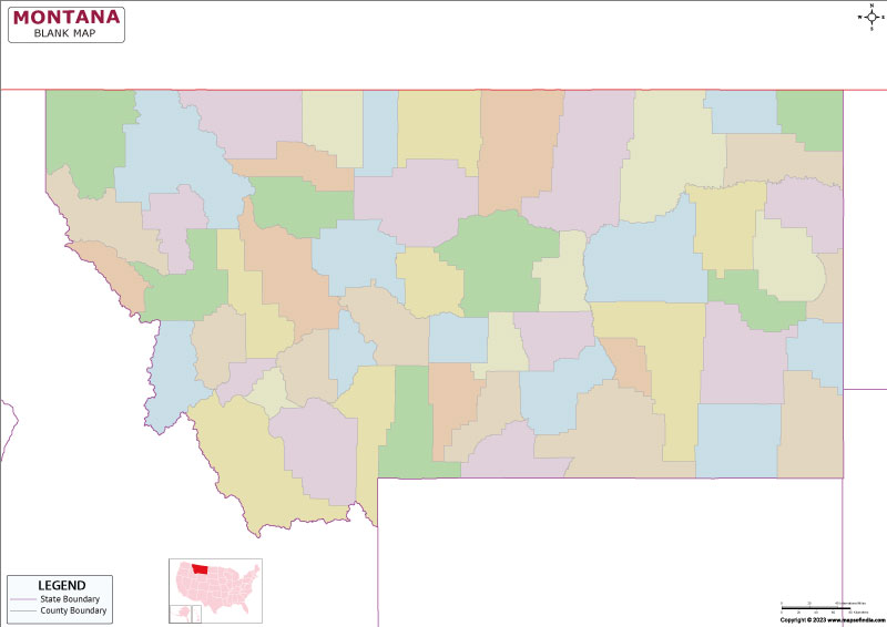 Montana blank map outline map of montana