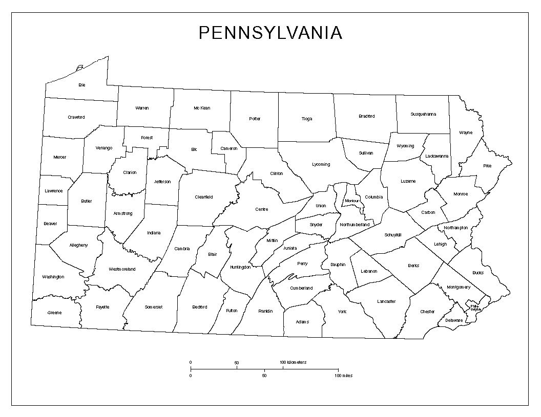 Pennsylvania labeled map map printable maps pennsylvania history