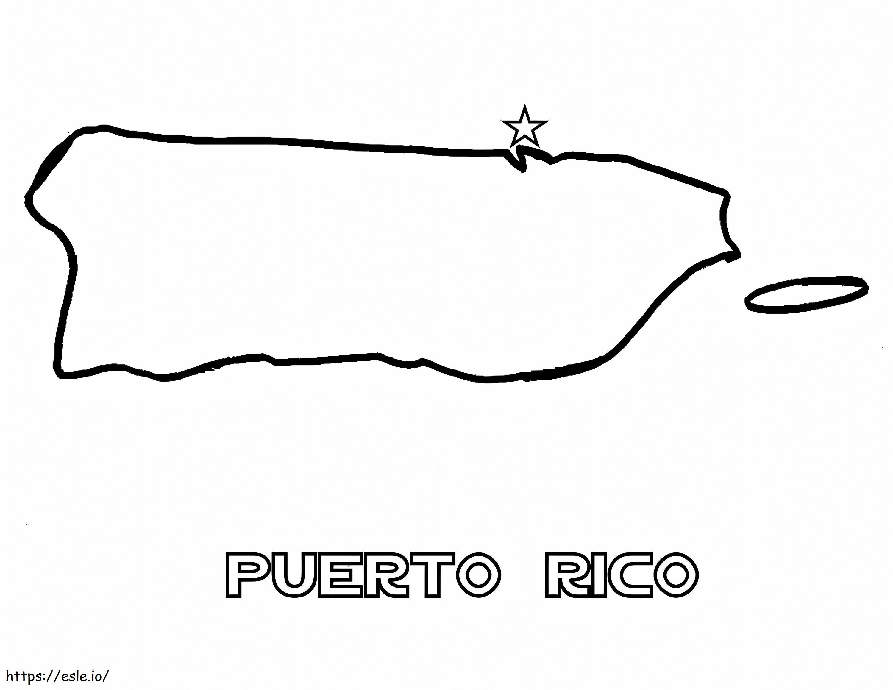 Puerto rico map coloring page