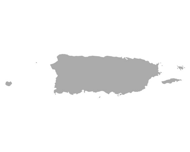 Puerto rico map outline stock illustrations royalty