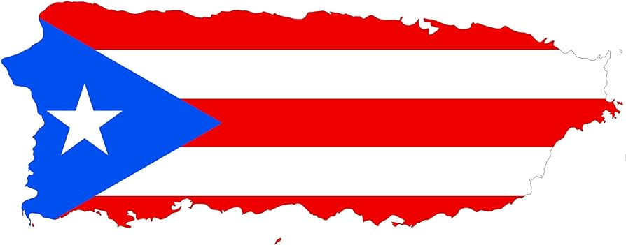 Set pcs puerto rico outline map flag decals stickers full colorweather proof tall office products