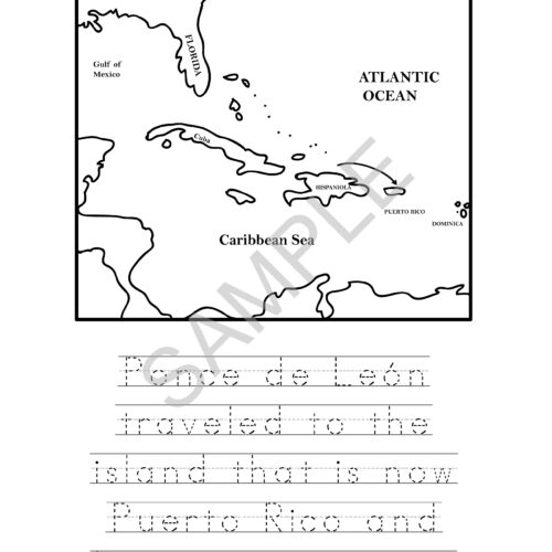 Ponce de leon coloring book