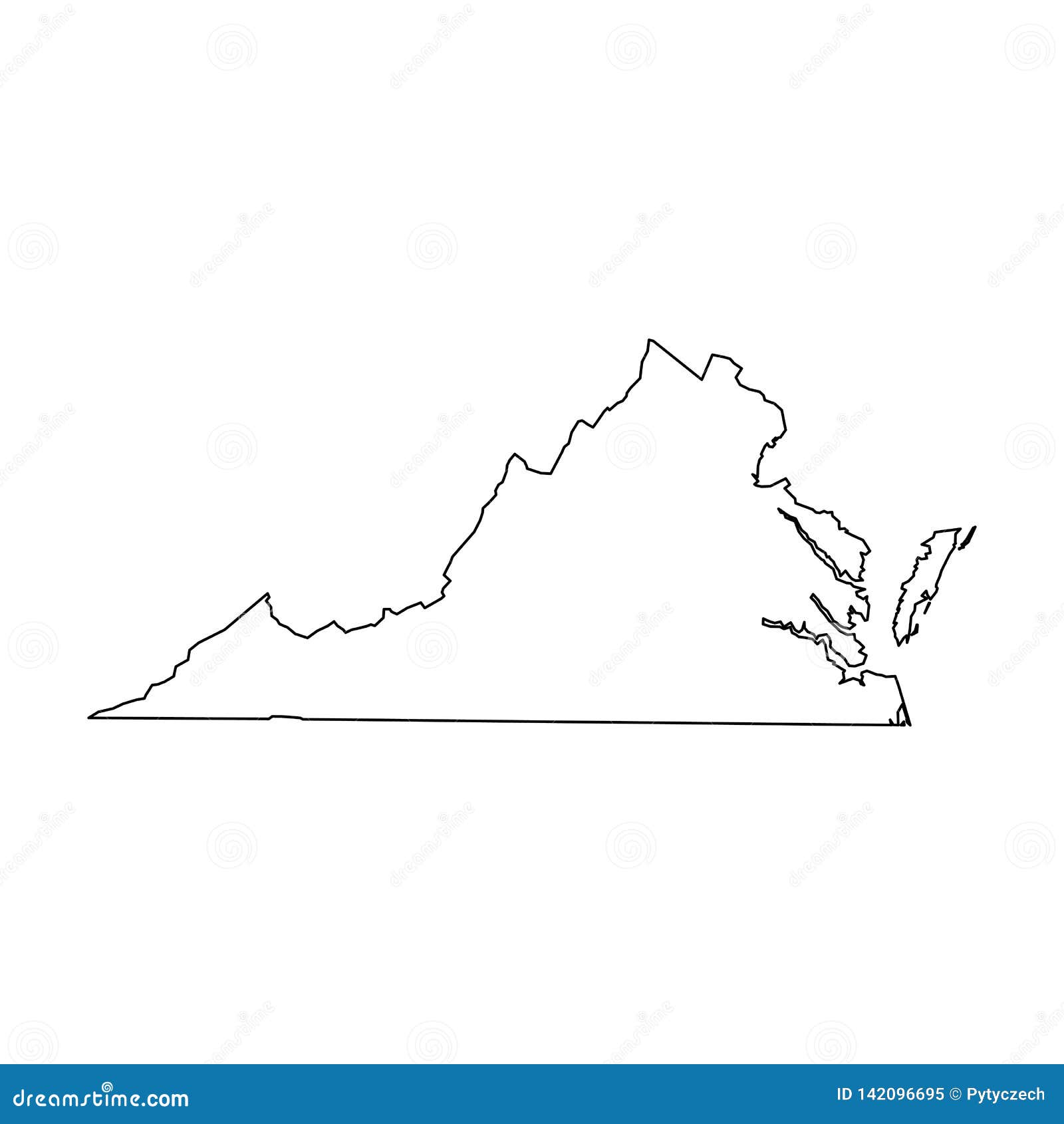 Simple map virginia stock illustrations â simple map virginia stock illustrations vectors clipart