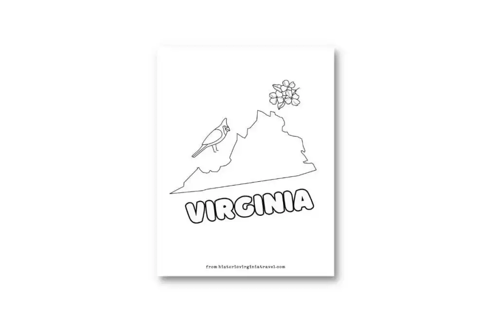 Free virginia coloring pages easy download