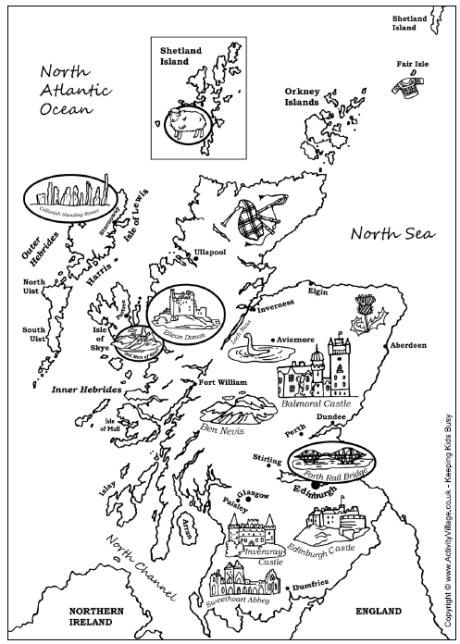 Map of stland louring page katie morag stland map louring pages