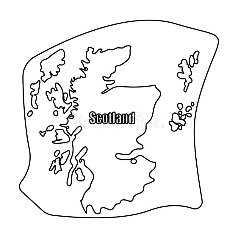 Scotland map outline vector stock illustrations â scotland map outline vector stock illustrations vectors clipart