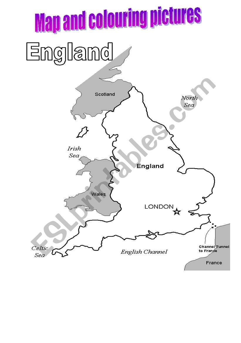 Map of england and colouring pages