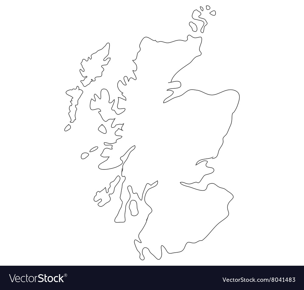 Map scotland royalty free vector image