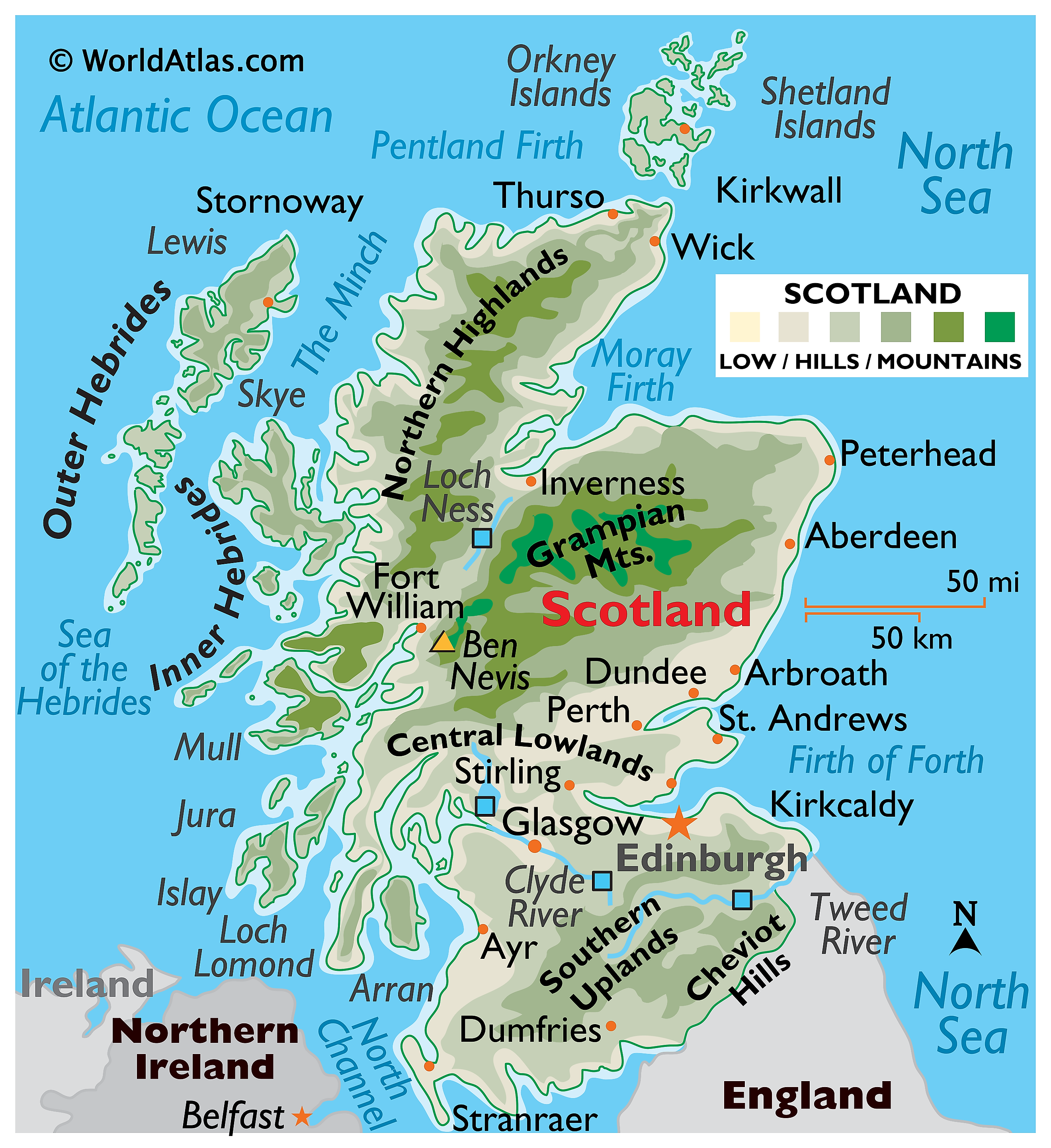 Scotland maps facts