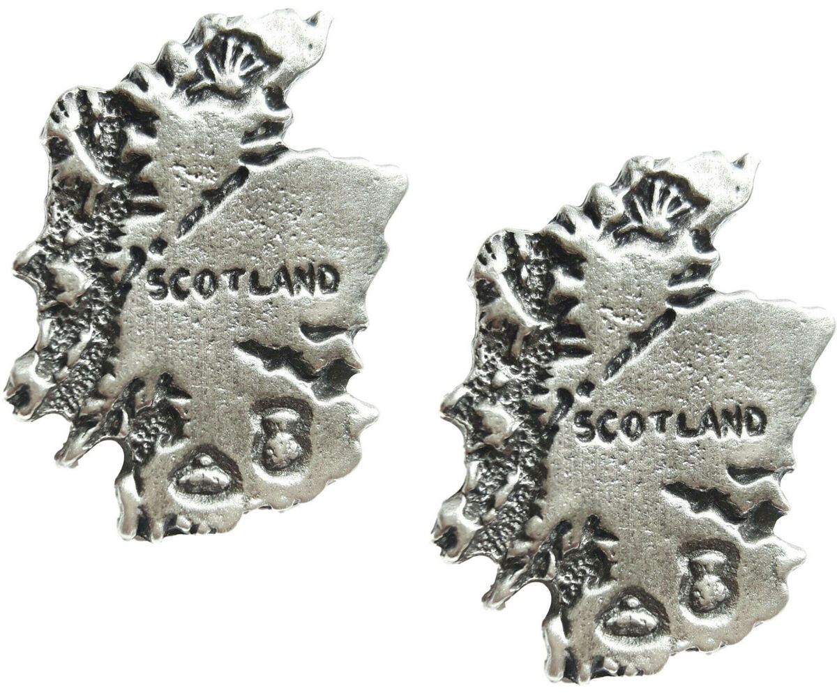 X outline map of stland handcrafted from lead free english pewter badges