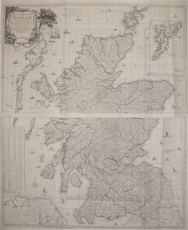 A new and plete map of scotland and islands thereto belonging thomas kitchin