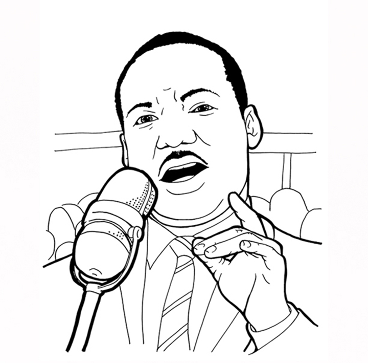 Martin luther king jr coloring pages and worksheets