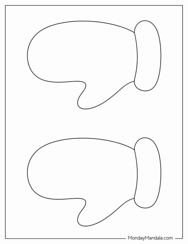 Mitten templates free pdf printables