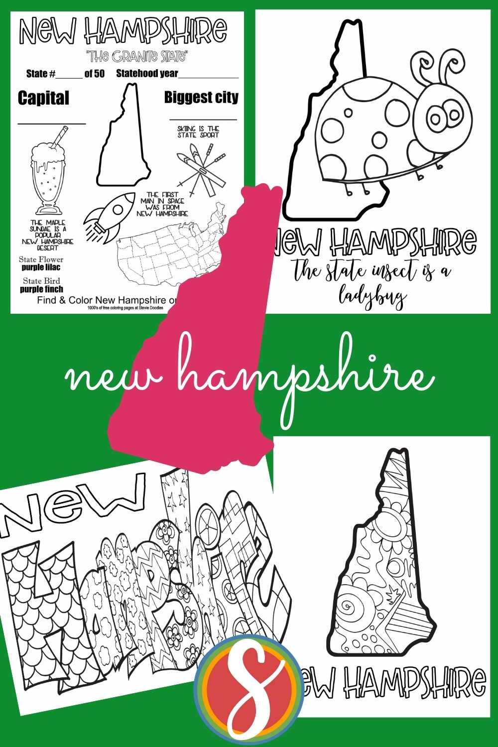 Free new hampshire coloring pages â stevie doodles