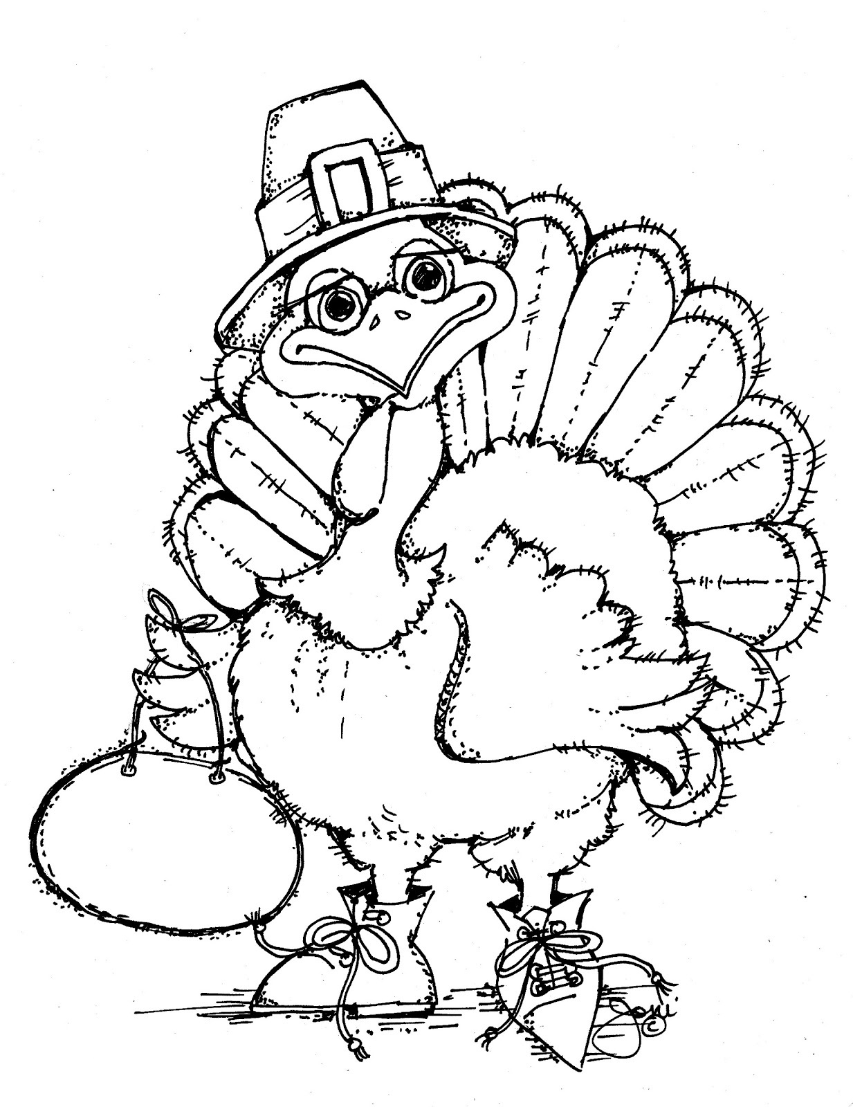 Free printable turkey coloring pages for kids