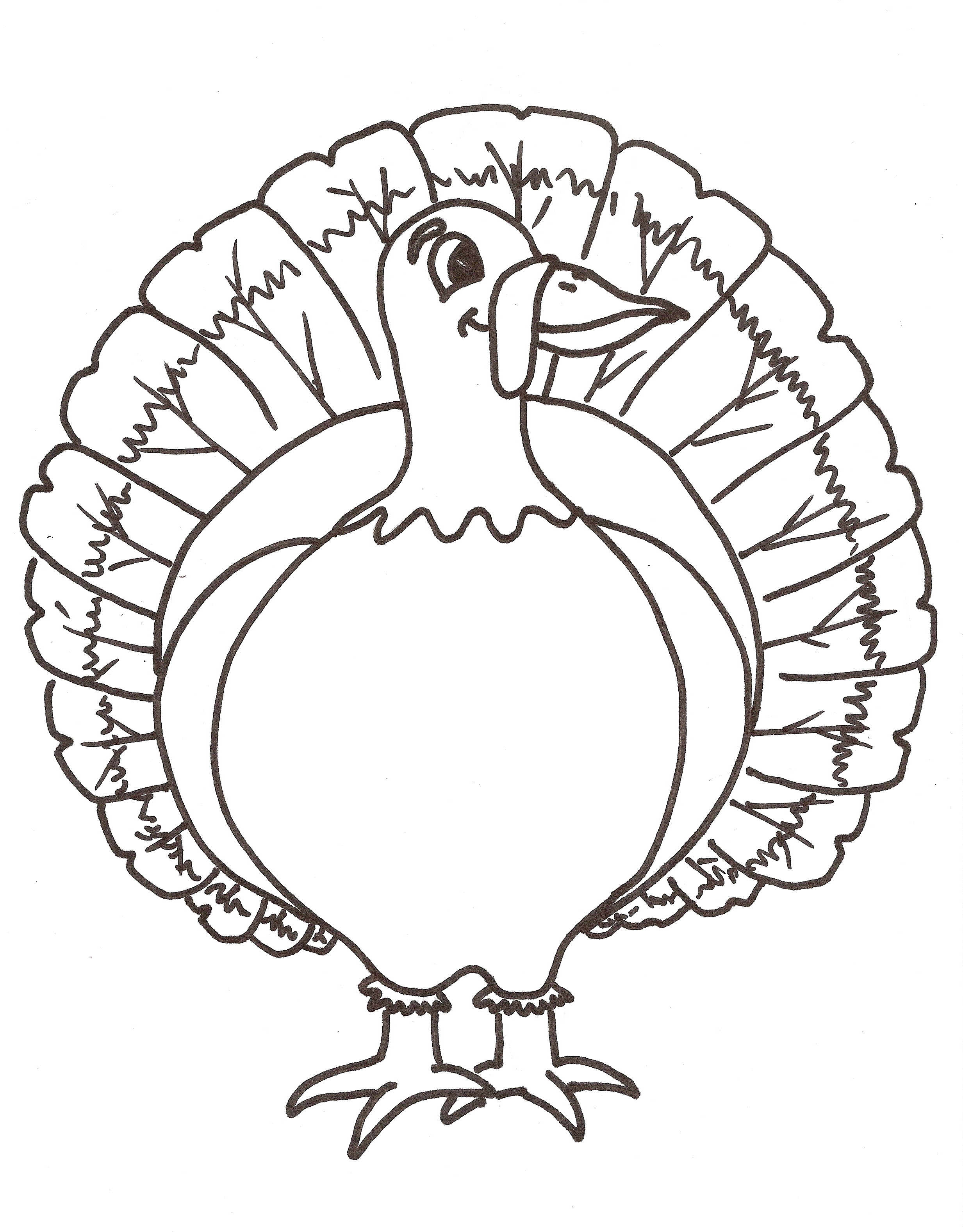 Free printable turkey coloring pages for kids