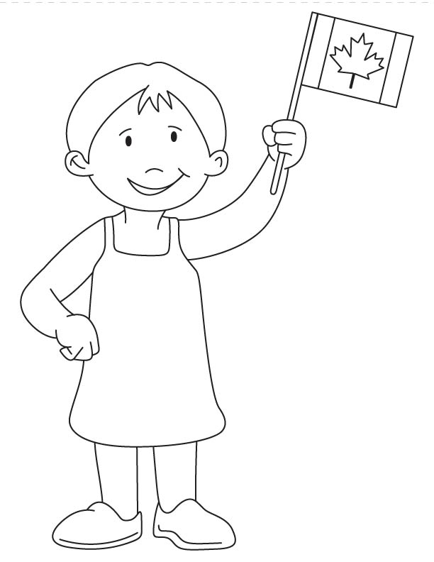 Girl waving canada flag coloring page download free girl waving canada flag coloring page for kids best coloring pages