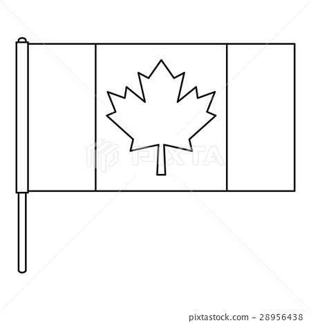 Canada flag icon outline style