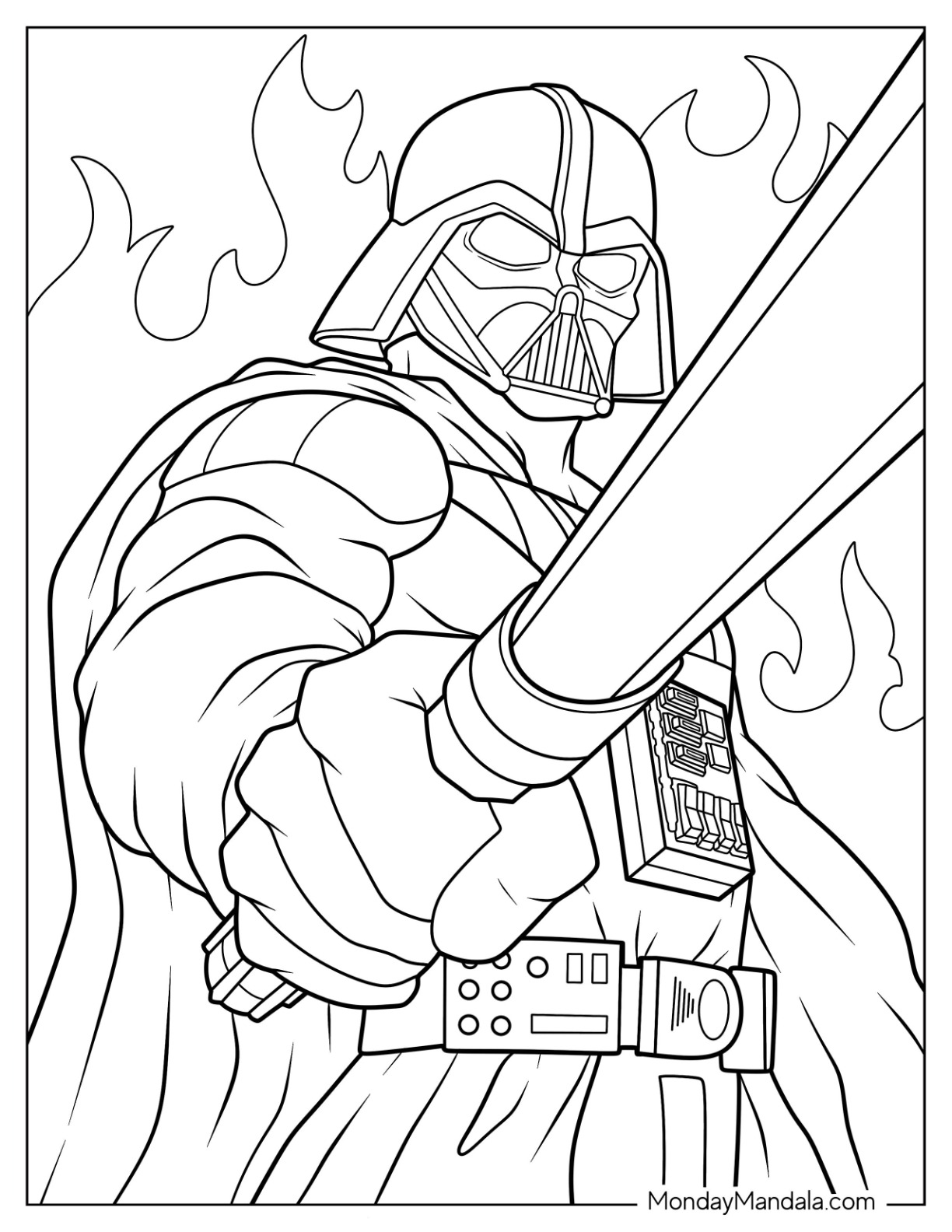 Darth vader coloring pages free pdf printables