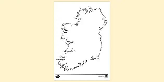 Map of ireland colouring sheet teacher made