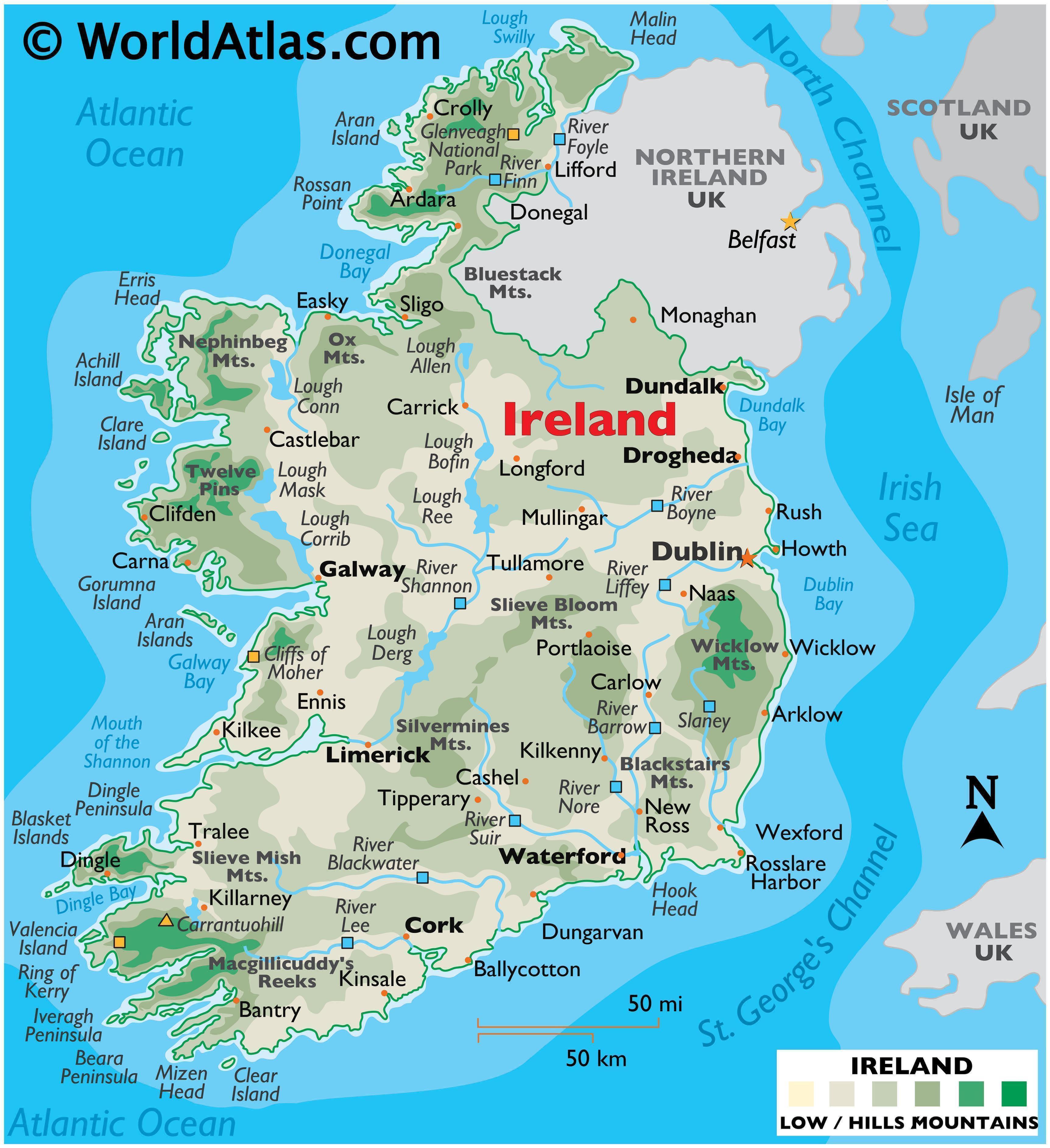 Ireland maps facts