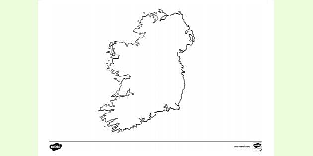 Map of ireland colouring sheet teacher made