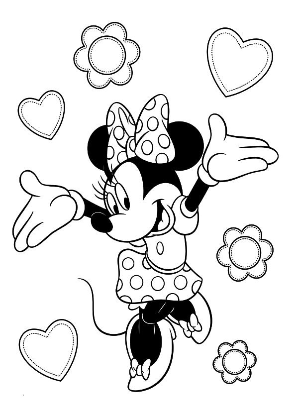 Free printable minnie mouse coloring pages for kids