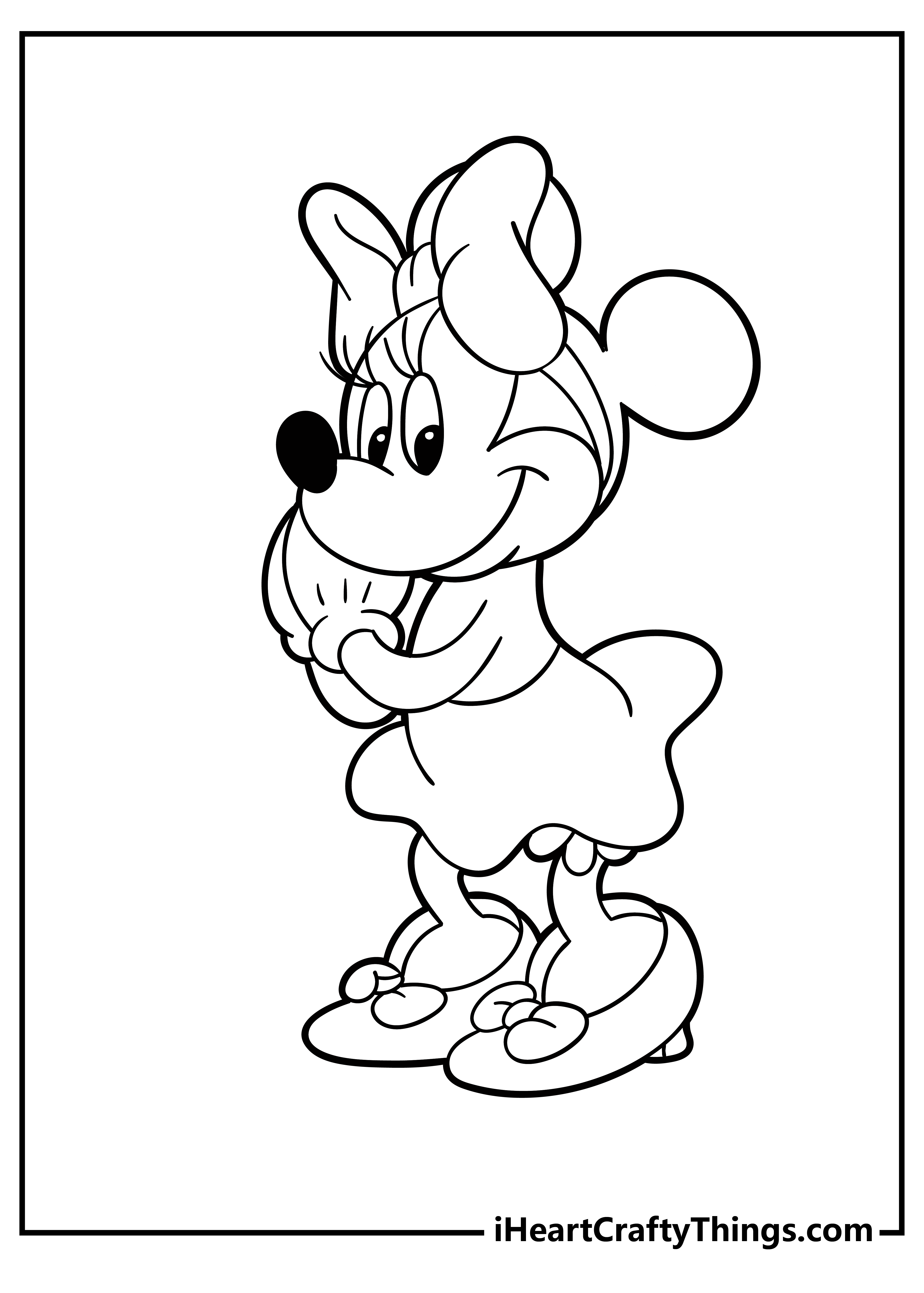 Minnie mouse coloring pages free printables