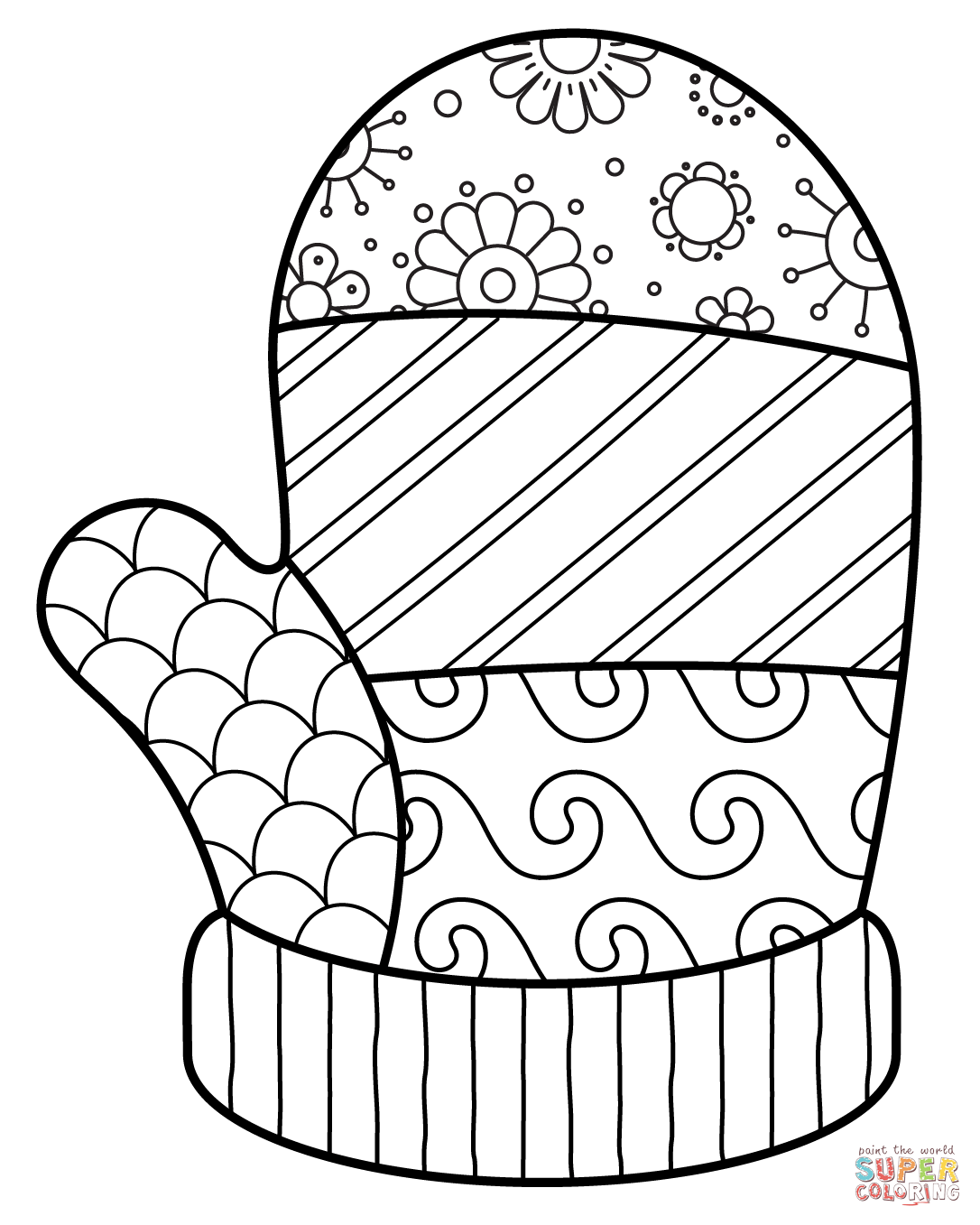 Mitten coloring page free printable coloring pages