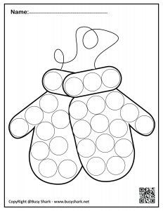 Mittens coloring page free printable