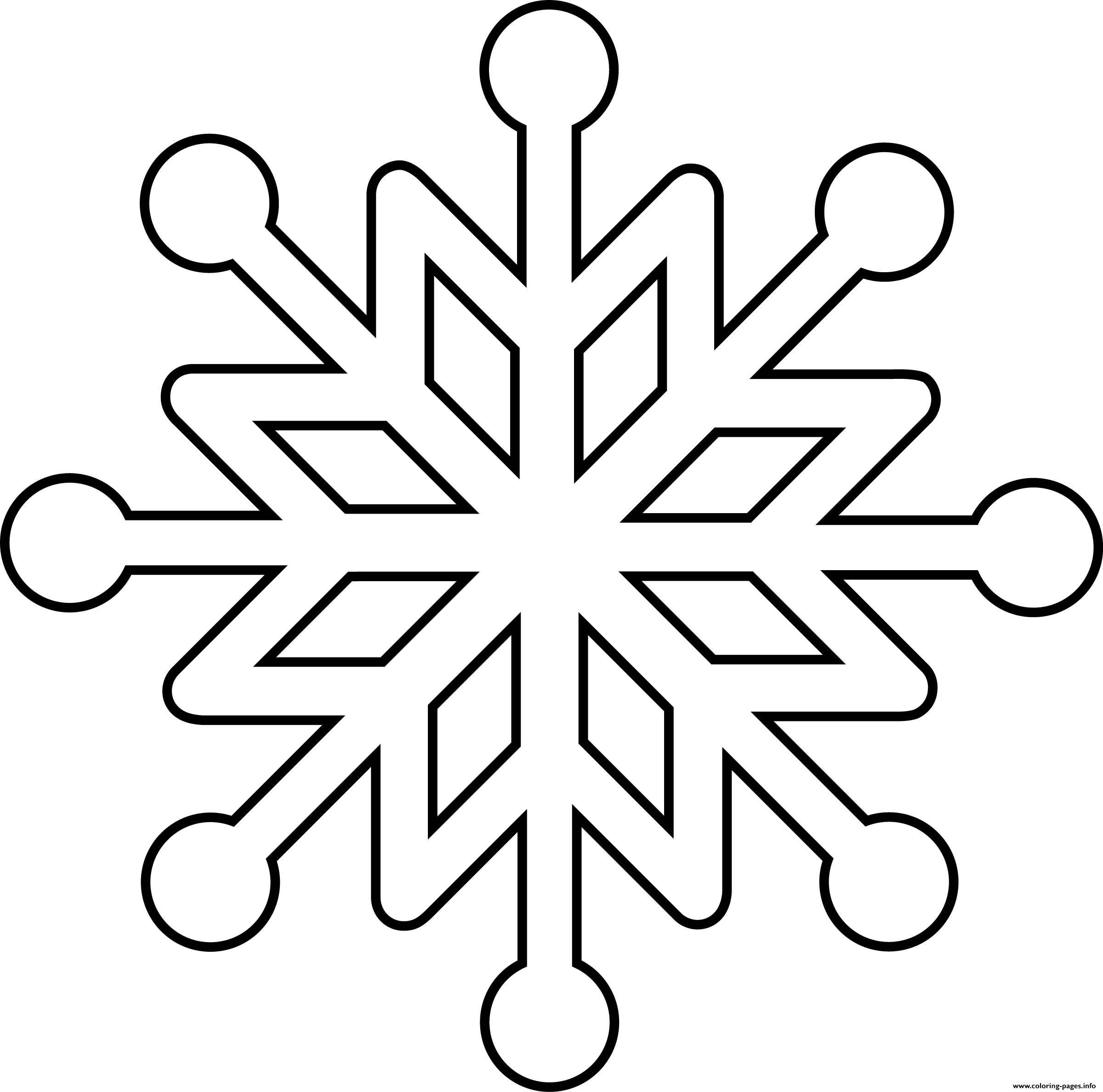 Coloring pages clean snowflake coloring pages