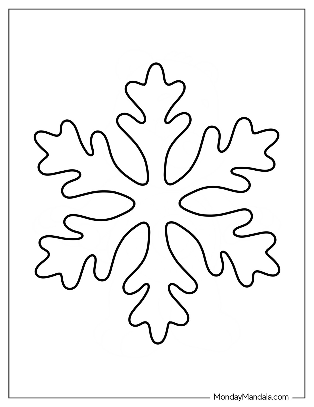 Snowflake coloring pages free pdf printables