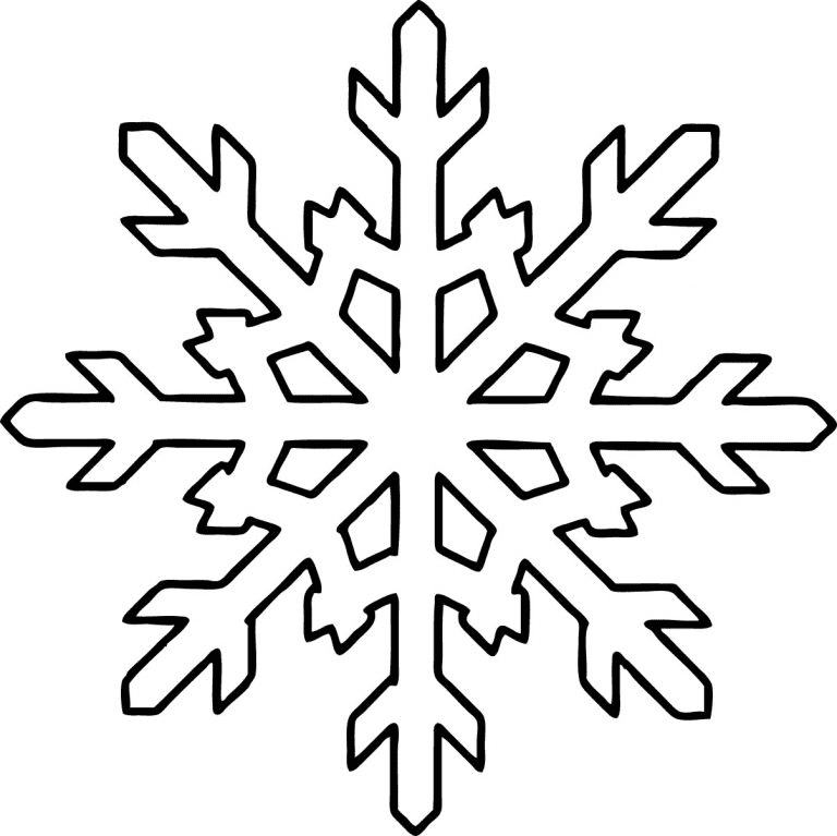 Snowflake coloring pages printable for free download