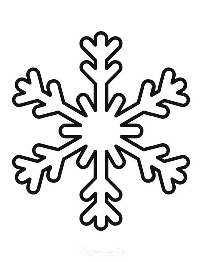 Snowflake coloring page simple outline snowflake coloring pages snowflake template snowflakes drawing