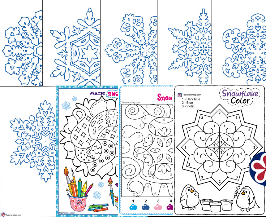 Snowflake coloring page