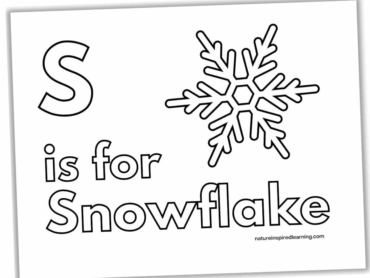 Snowflake coloring pages perfect for winter