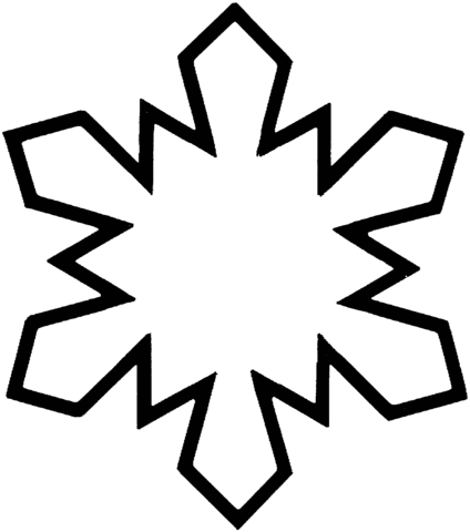 Simple snowflake coloring page free printable coloring pages