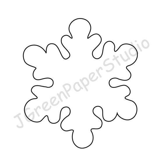 Printable snowflake line art template pdf digital download christmas winter snow coloring page stencil bulletin board paper decor kids craft