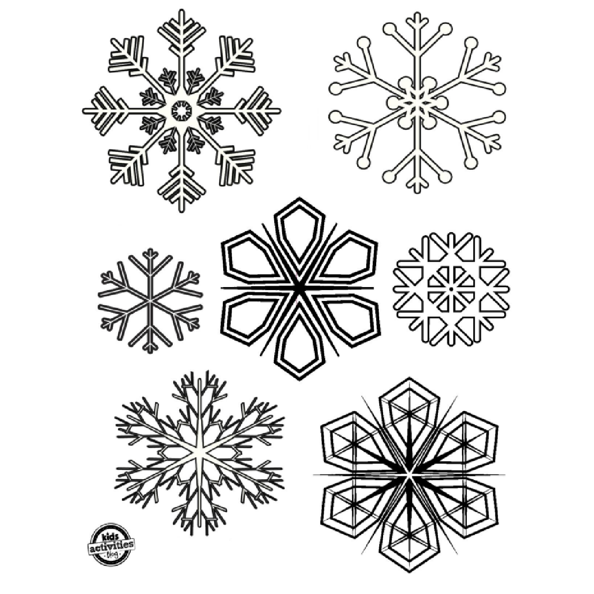 Use snowflake coloring pages to make glow