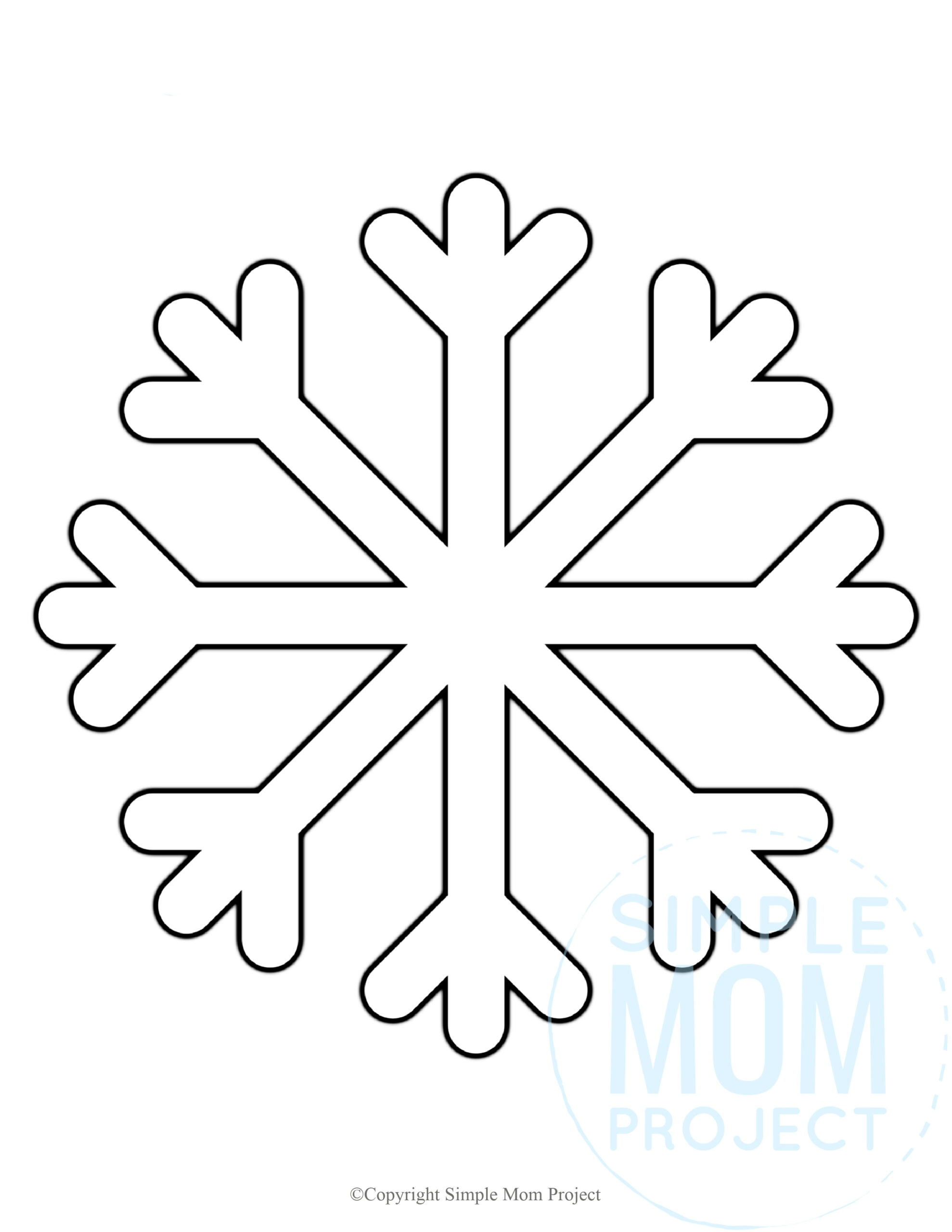 Free printable large snowflake templates â simple mom project