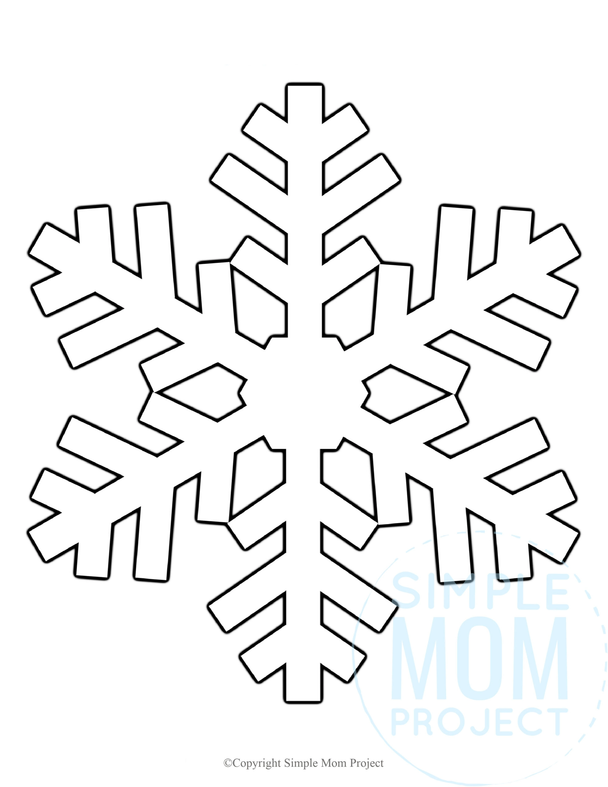 Free printable large snowflake templates â simple mom project