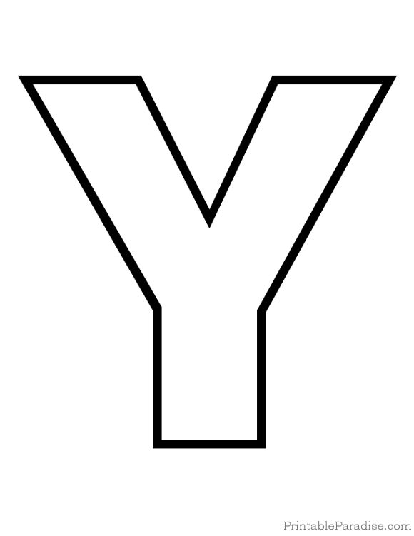 Printable letter y outline