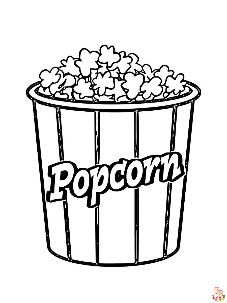 Popcorn coloring pages