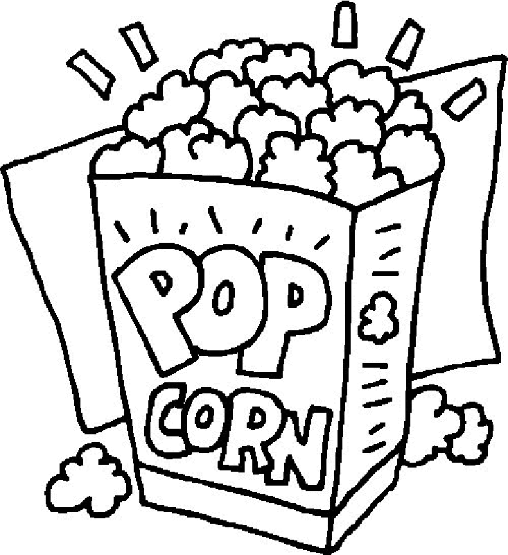 Popcorn coloring pages