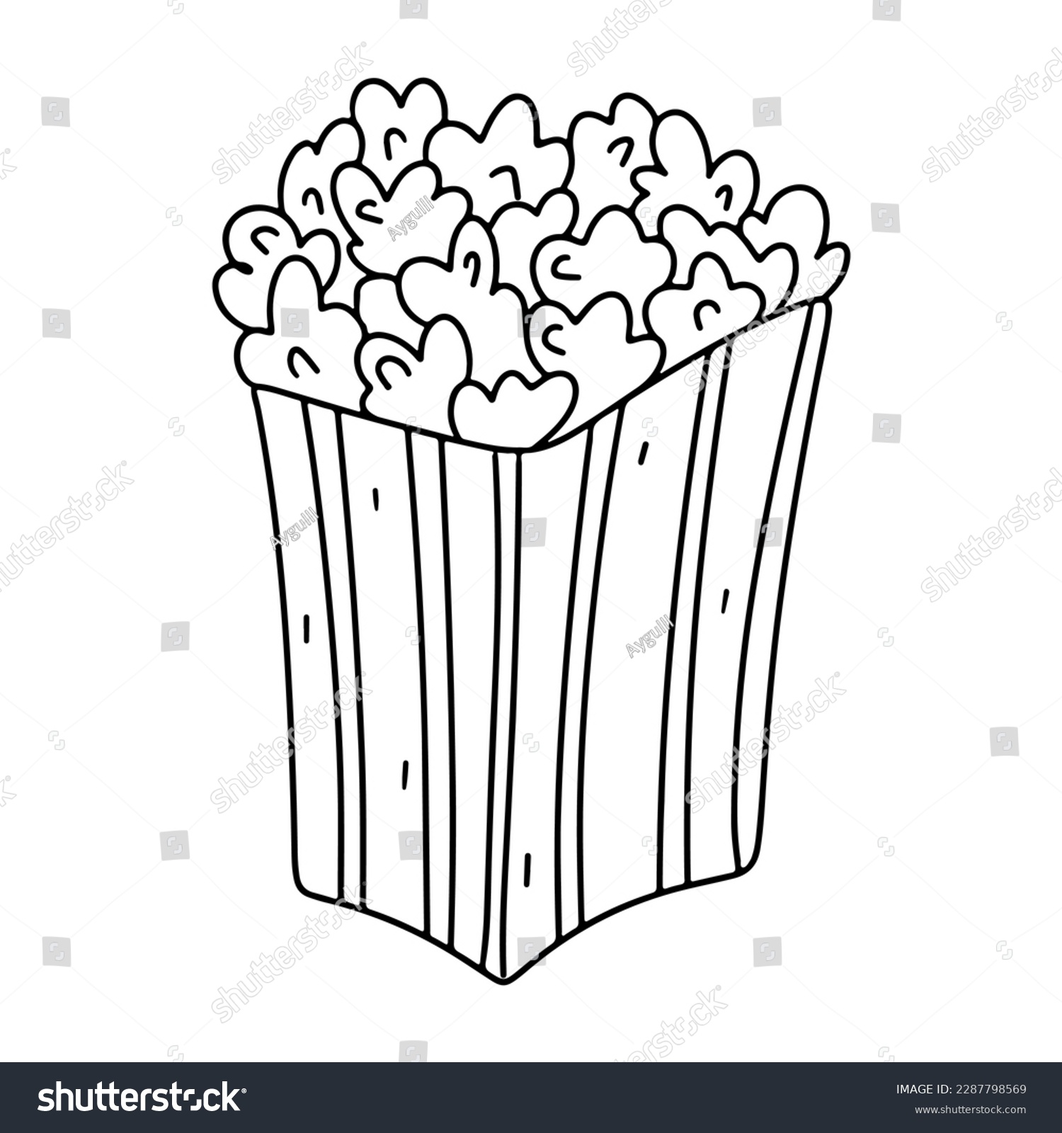 Popcorn coloring book images stock photos d objects vectors