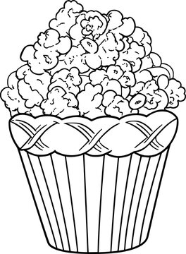 Popcorn outline images â browse photos vectors and video