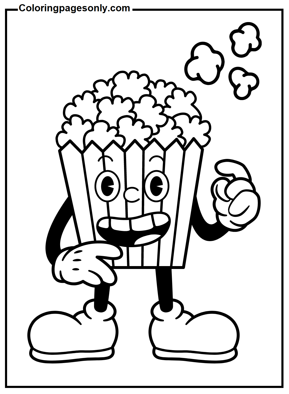 Popcorn coloring pages