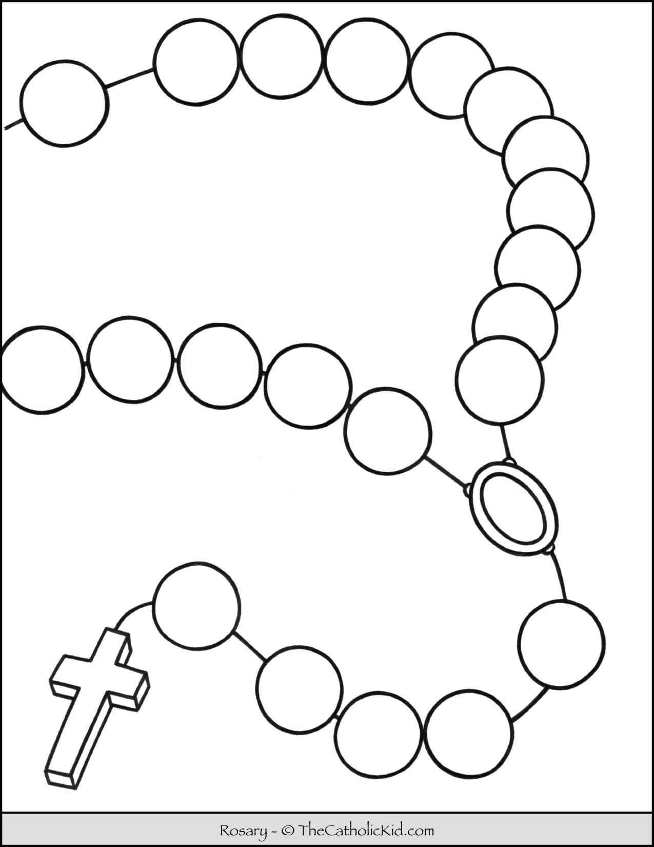 Large rosary coloring page