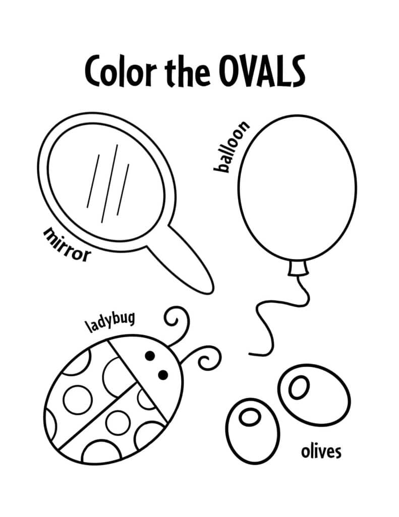 Free oval worksheets for preschool â the hollydog blog